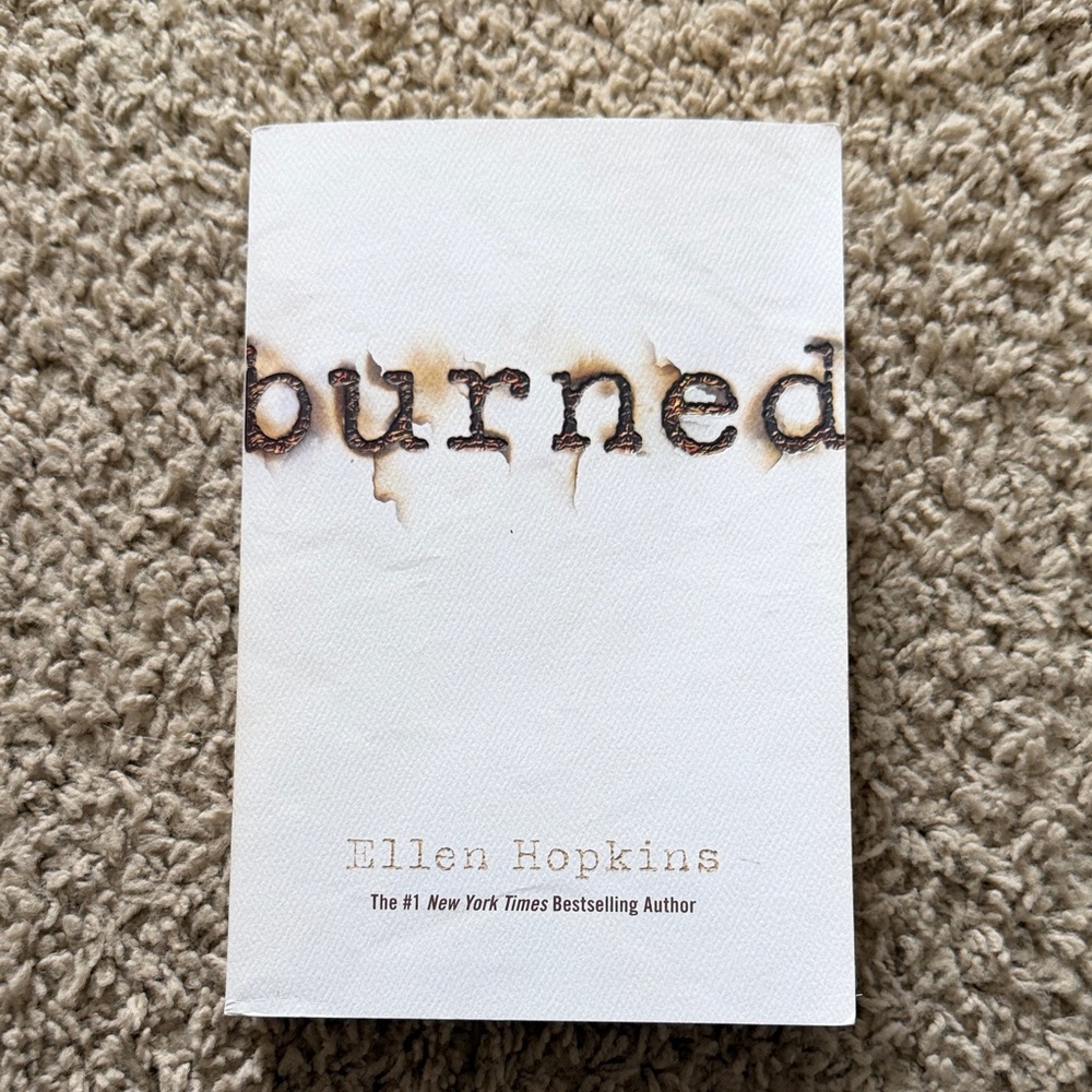 Ellen Hopkins 'Burned' Book - White Cover